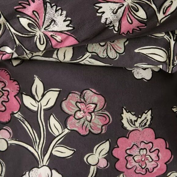 Urban Outfitters‎ Delia Duvet Cotton Cover Black Multi Twin/Twin XL - Picture 4 of 8